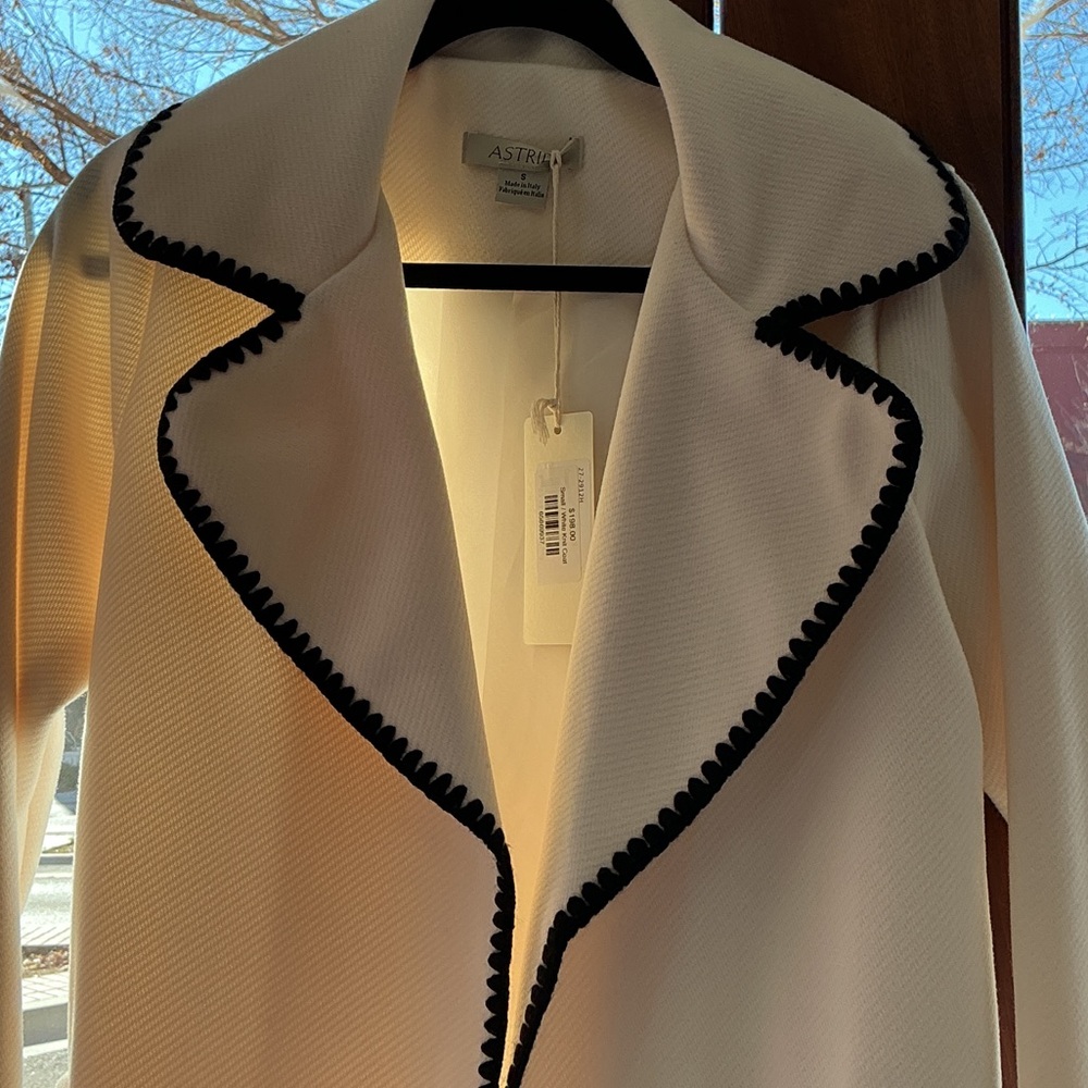 White knit coat Astrid (made in Italy)